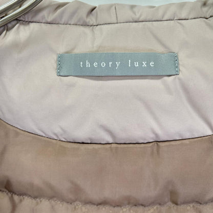 theory luxe セオリーリュクス 03-3409631 グレー ナイロン ベルテッド DANNY BLASTER フーディダウンコート コート