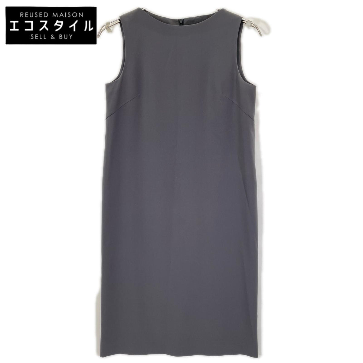 theory luxe セオリーリュクス 03-3205505 グレー ポリエステル バックスリット ノースリーブワンピース ワンピース
