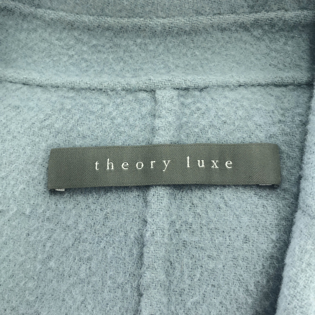theory luxe セオリーリュクス 03-0309614 ライトブルー ウール×カシミヤ シングルチェスターコート トップス