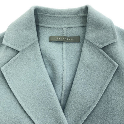theory luxe セオリーリュクス 03-0309614 ライトブルー ウール×カシミヤ シングルチェスターコート トップス