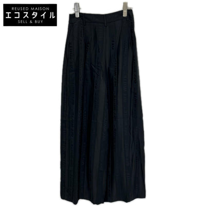 OFF-WHITE オフホワイト OWCA078R19C85057 ブラック ロゴストライプ ワイドパンツ ボトムス