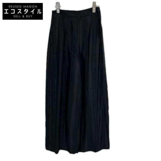 OFF-WHITE オフホワイト OWCA078R19C85057 ブラック ロゴストライプ ワイドパンツ ボトムス