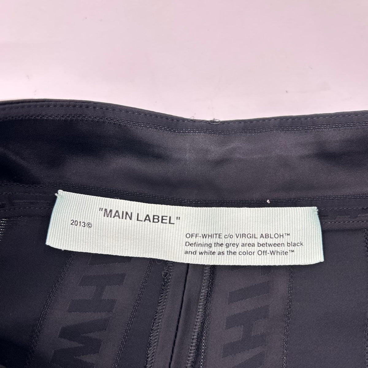 OFF-WHITE オフホワイト OWCA078R19C85057 ブラック ロゴストライプ ワイドパンツ ボトムス