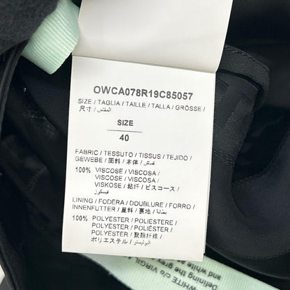 OFF-WHITE オフホワイト OWCA078R19C85057 ブラック ロゴストライプ ワイドパンツ ボトムス