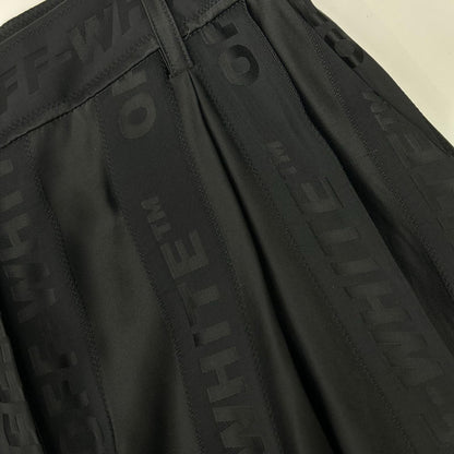 OFF-WHITE オフホワイト OWCA078R19C85057 ブラック ロゴストライプ ワイドパンツ ボトムス