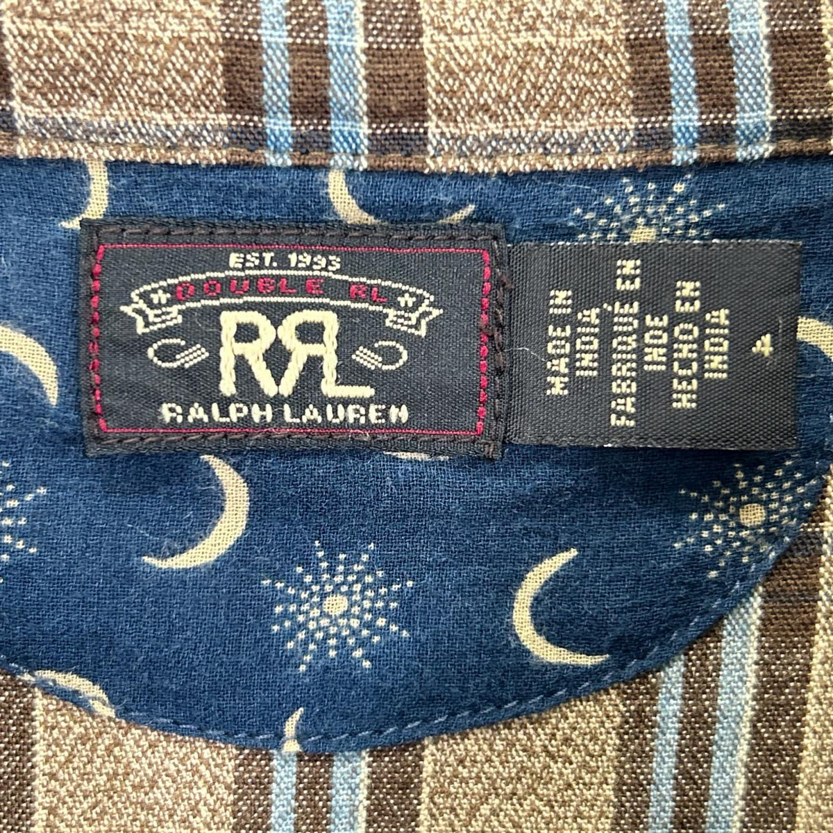RRL ダブルアールエル ブラウン コットン チェック ジャスペ ドレス ワンピース
