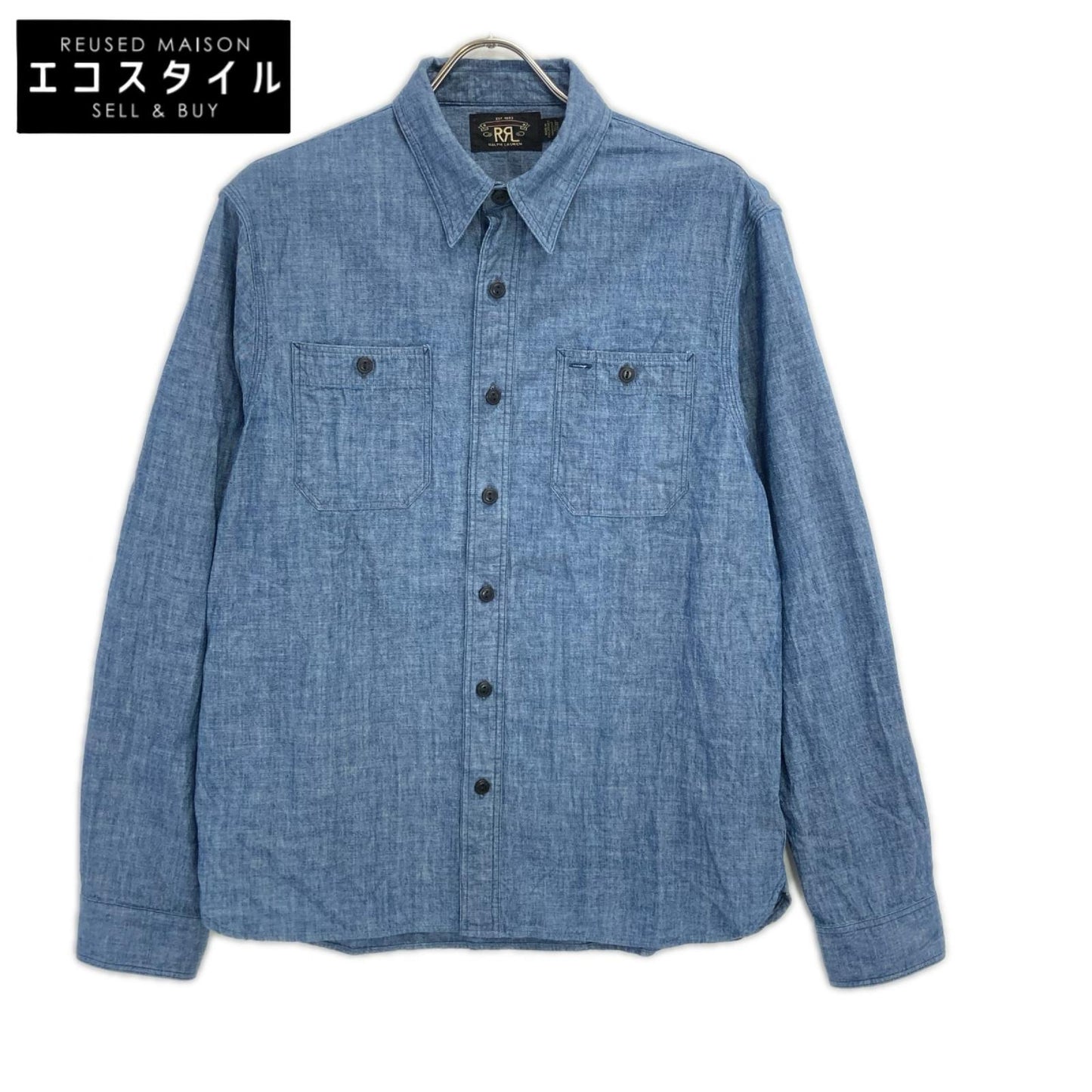 RRL ダブルアールエル ライトブルー コットン100 ロングスリーブ ボタンシャツ トップス