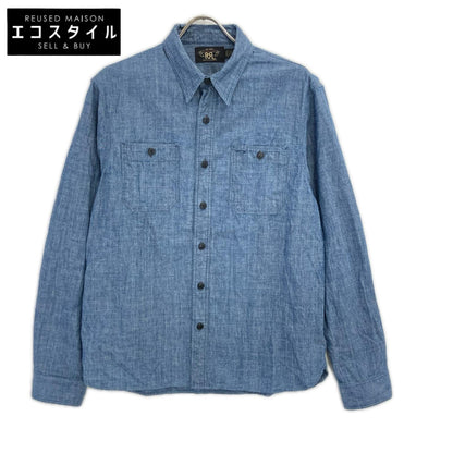 RRL ダブルアールエル ライトブルー コットン100 ロングスリーブ ボタンシャツ トップス