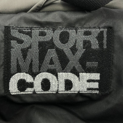 SPORTMAX CODE スポーツマックスコード チャコール ナイロン×ウール リブ フルジップ ダウンジャケット トップス