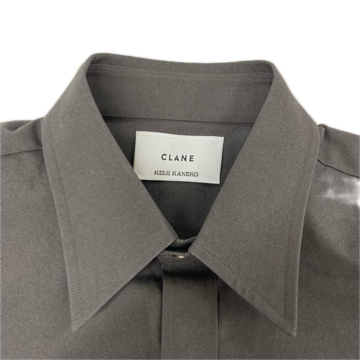 CLANE クラネ 【×KEIJI KANEKO】19122-4342 チャコール ロングスリーブ ボタンシャツ トップス