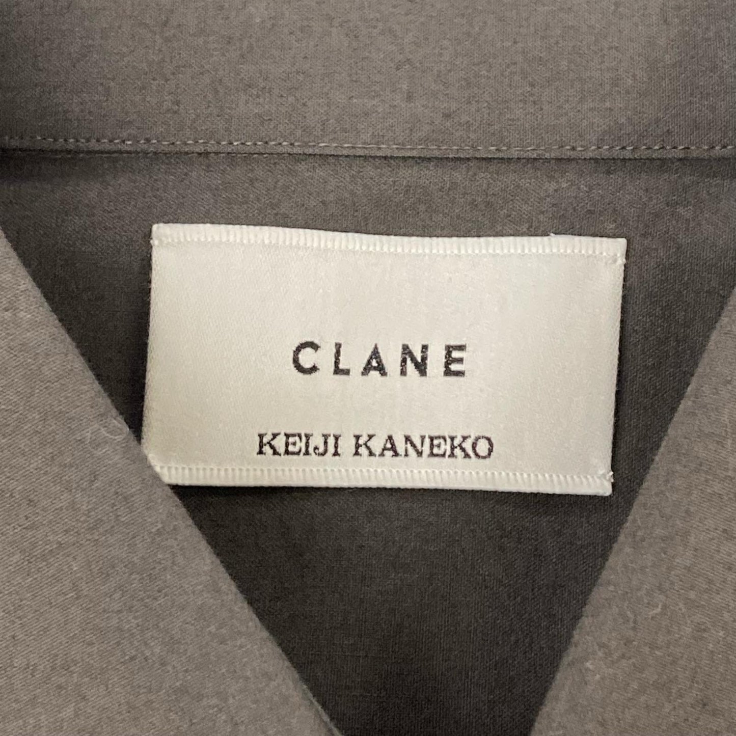 CLANE クラネ 【×KEIJI KANEKO】19122-4342 チャコール ロングスリーブ ボタンシャツ トップス