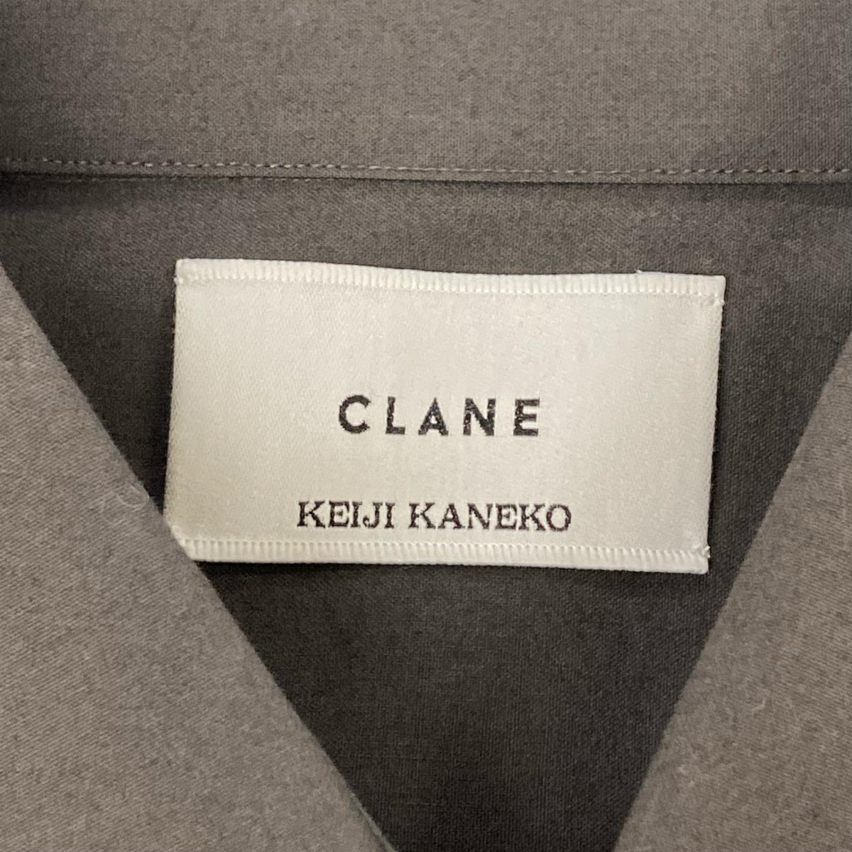 CLANE クラネ 【×KEIJI KANEKO】19122-4342 チャコール ロングスリーブ ボタンシャツ トップス