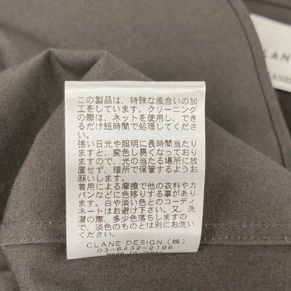 CLANE クラネ 【×KEIJI KANEKO】19122-4342 チャコール ロングスリーブ ボタンシャツ トップス