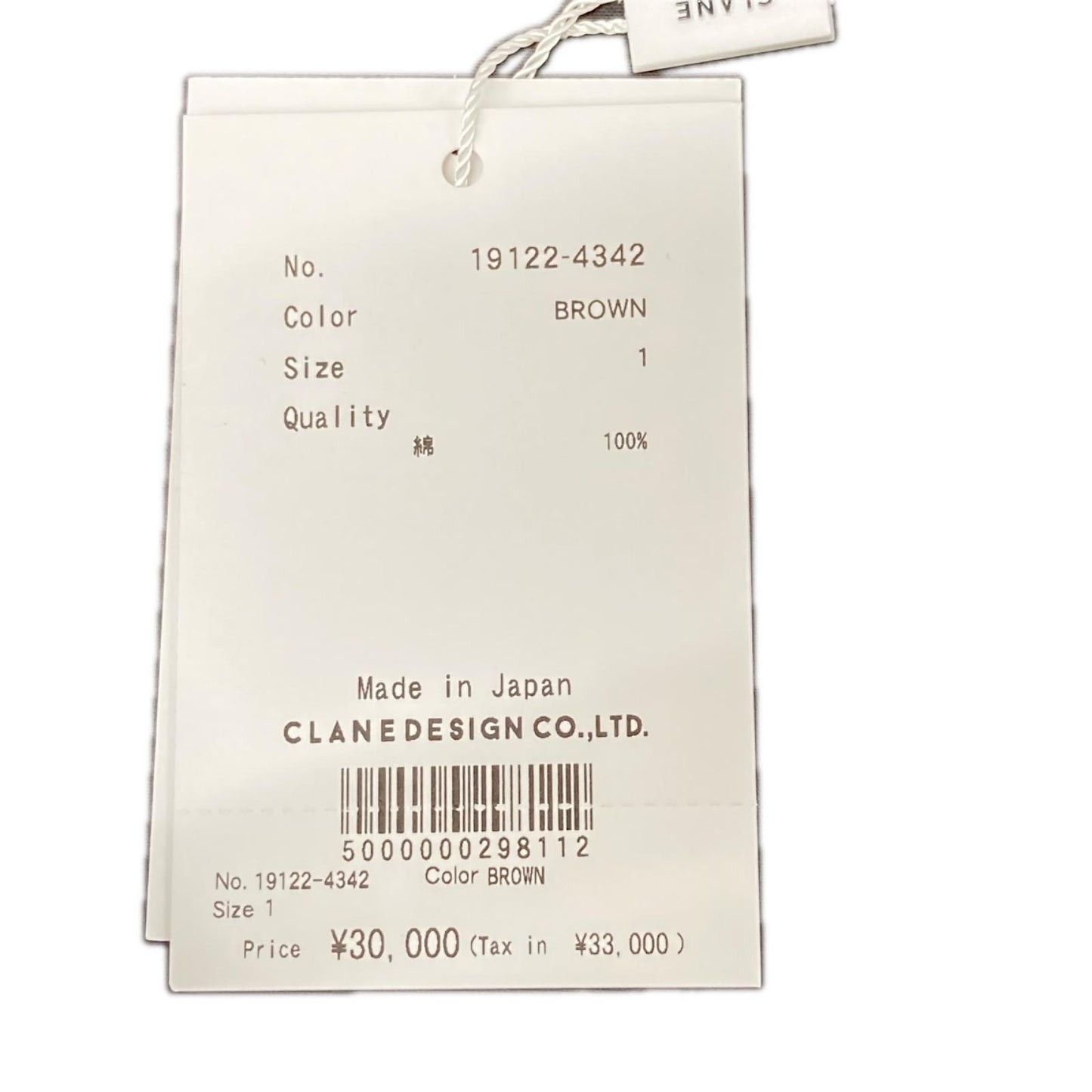 CLANE クラネ 【×KEIJI KANEKO】19122-4342 チャコール ロングスリーブ ボタンシャツ トップス