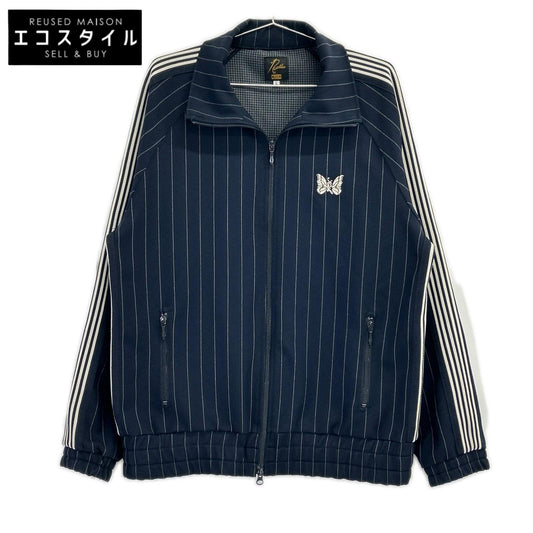 needles ニードルズ ×KITH LQ352 ネイビー ストライプ Double Knit Track Jacket/ダブルニットトラックジャケット ジャケット