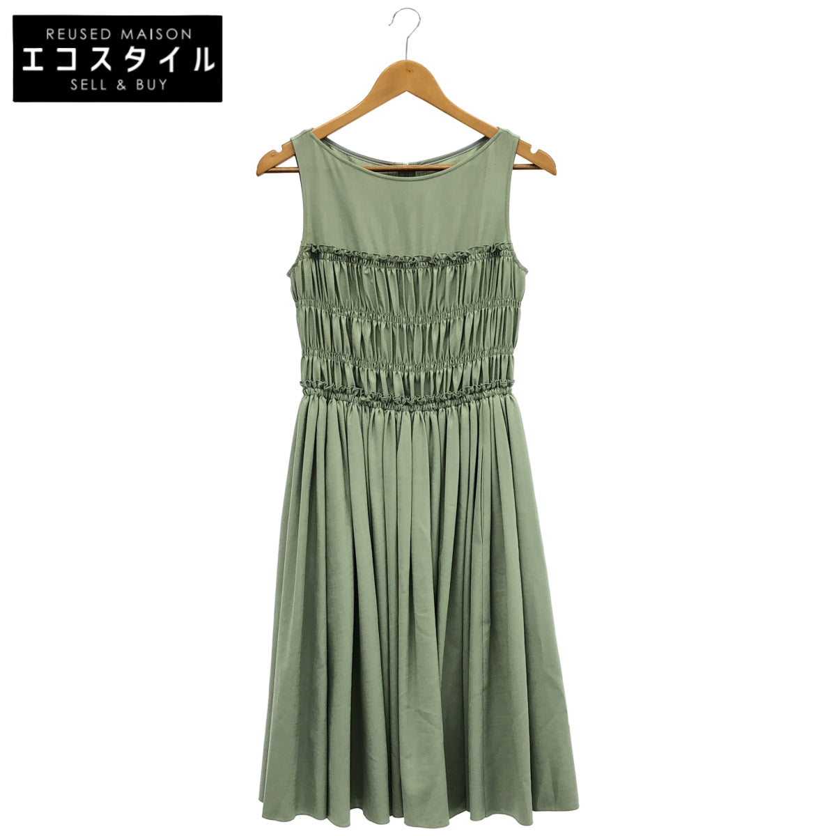 FOXEY NEW YORK フォクシーニューヨーク 40739 ミントグリーン ポリエステル スプリングピクニックドレスワンピース トップス