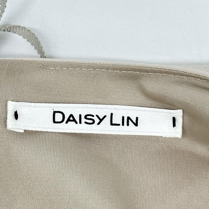 DAISY LIN デイジーリン 06683 グレージュ ポリエステル バックジップノースリーブギャザーワンピース ワンピース