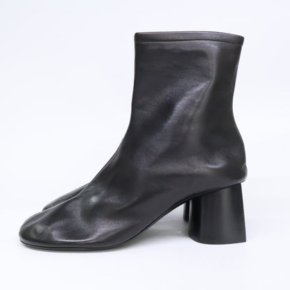 BALENCIAGA バレンシアガ 【新品同様】753603 レザー ラウンドトゥ ヒール ショートブーツ シューズ