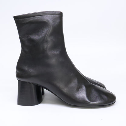 BALENCIAGA バレンシアガ 【新品同様】753603 レザー ラウンドトゥ ヒール ショートブーツ シューズ