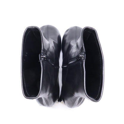 BALENCIAGA バレンシアガ 【新品同様】753603 レザー ラウンドトゥ ヒール ショートブーツ シューズ