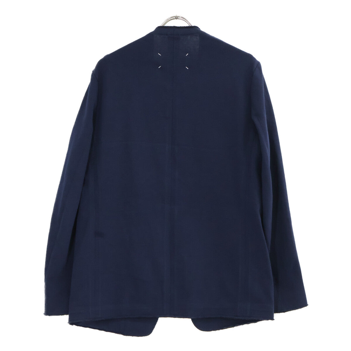 Maison margiela メゾンマルジェラ 18SS S50BN0336 ネイビー コットンジャージー ボタンレス カットオフノーカラージャケット ジャケット