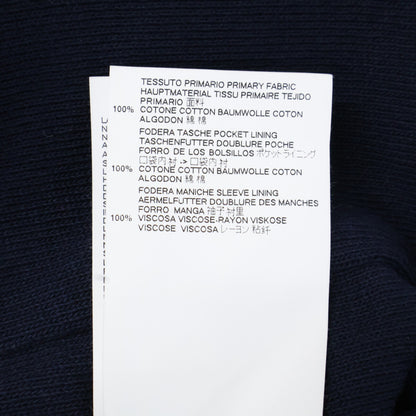 Maison margiela メゾンマルジェラ 18SS S50BN0336 ネイビー コットンジャージー ボタンレス カットオフノーカラージャケット ジャケット