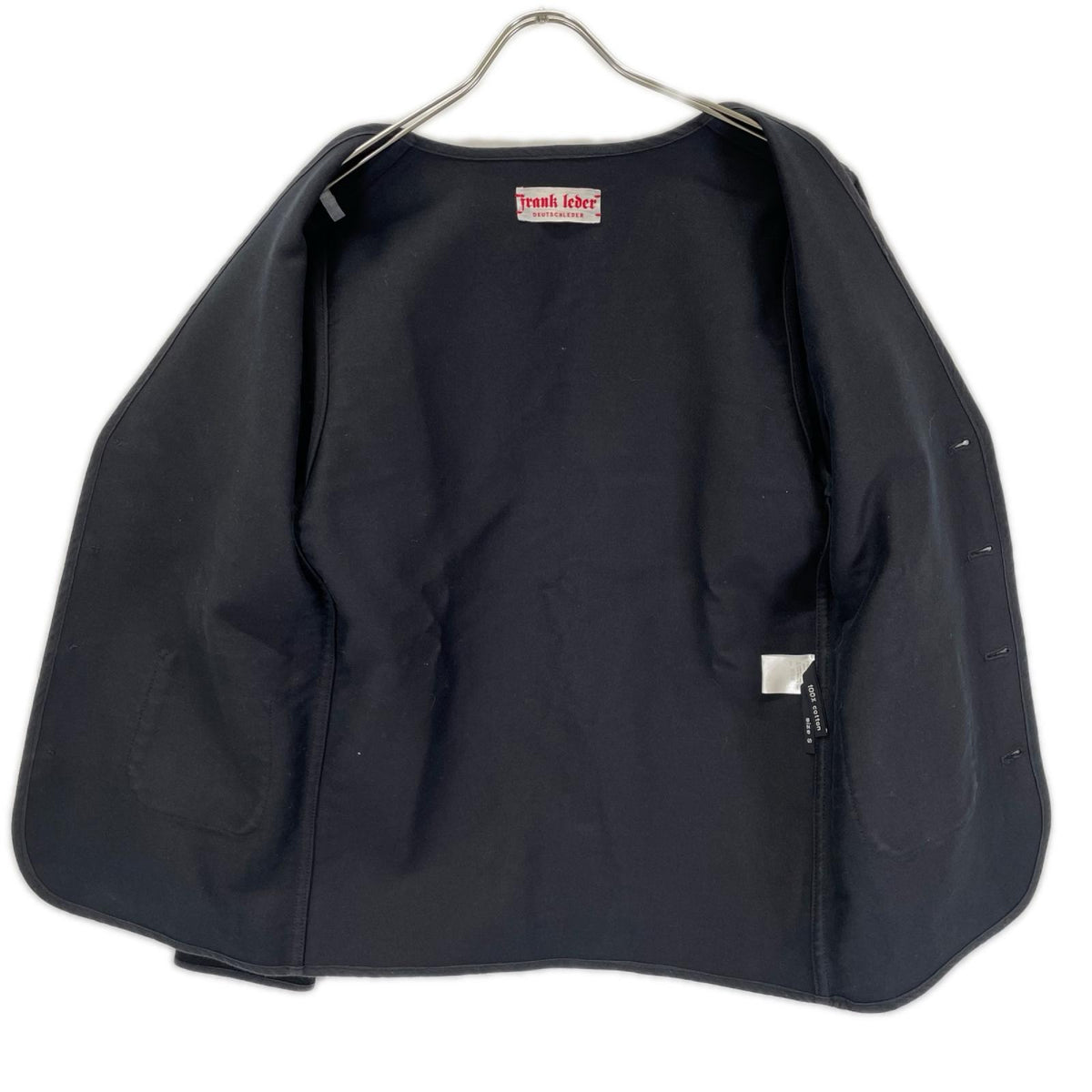 FRANK LEDER フランクリーダー ブラック ジャーマンレザー/ヘビーモールスキン カーディガン トップス