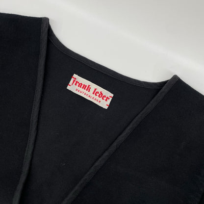 FRANK LEDER フランクリーダー ブラック ジャーマンレザー/ヘビーモールスキン カーディガン トップス
