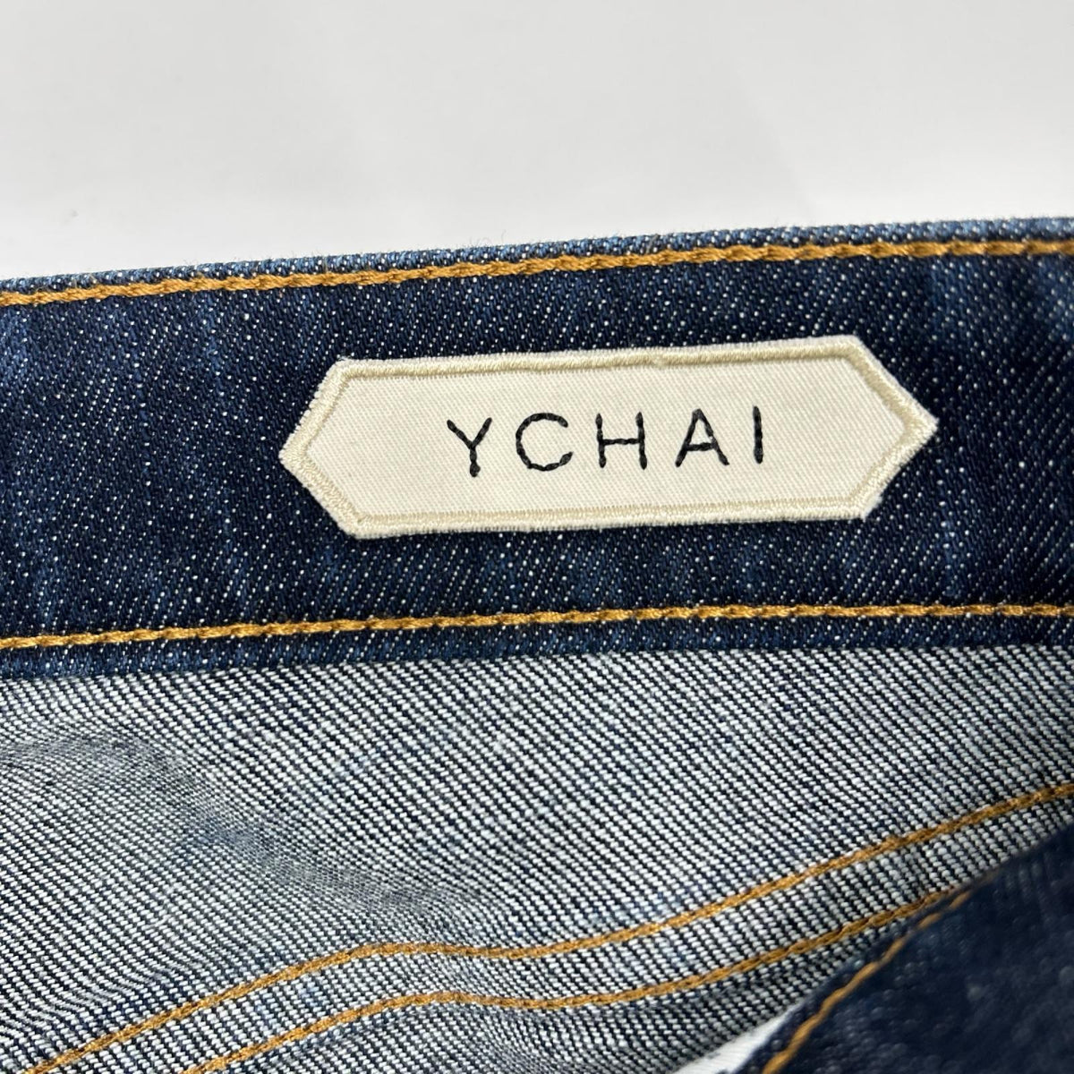 YCHAI イカイ YPU004 インディゴ ROBUSTOロブスト ヴィンテージウォッシュテーパードフィットストレッチデニム ボトムス
