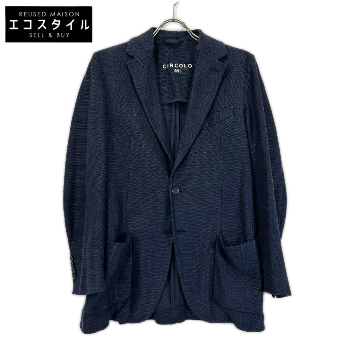 CIRCOLO1901 チルコロ1901 ネイビー リネン100 テーラードジャケット ジャケット