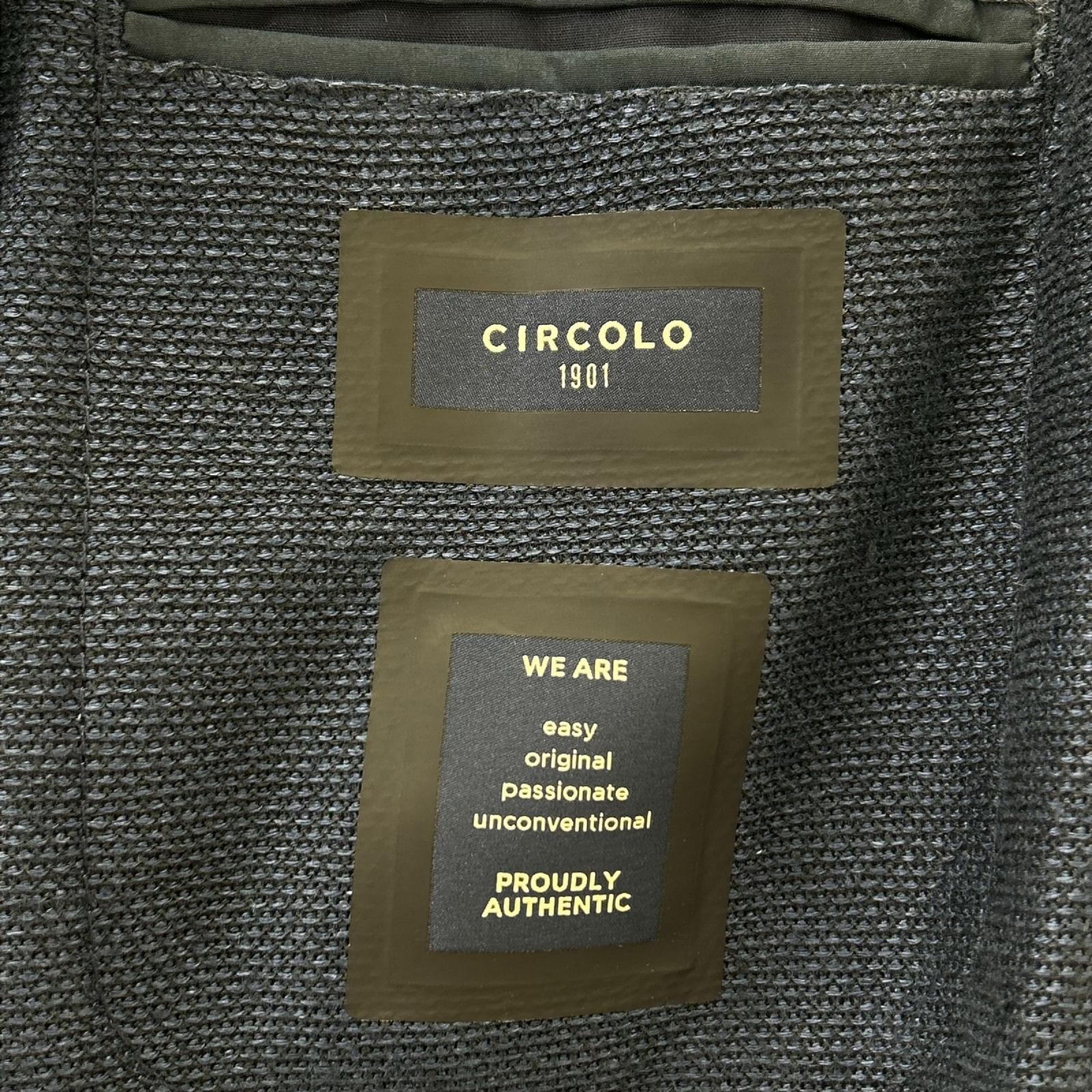 CIRCOLO1901 チルコロ1901 ネイビー リネン100 テーラードジャケット ジャケット