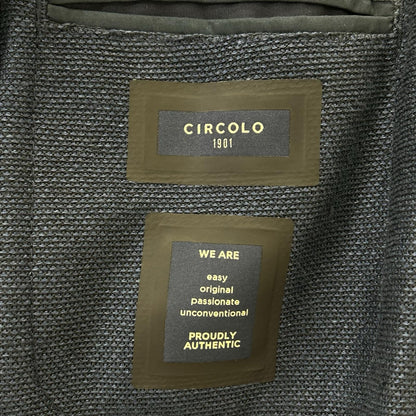 CIRCOLO1901 チルコロ1901 ネイビー リネン100 テーラードジャケット ジャケット