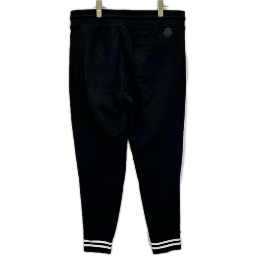 MONCLER モンクレール J10918H00017 ブラック レザーパッチ PANTALONE LUNGO /スウェットパンツ ボトムス