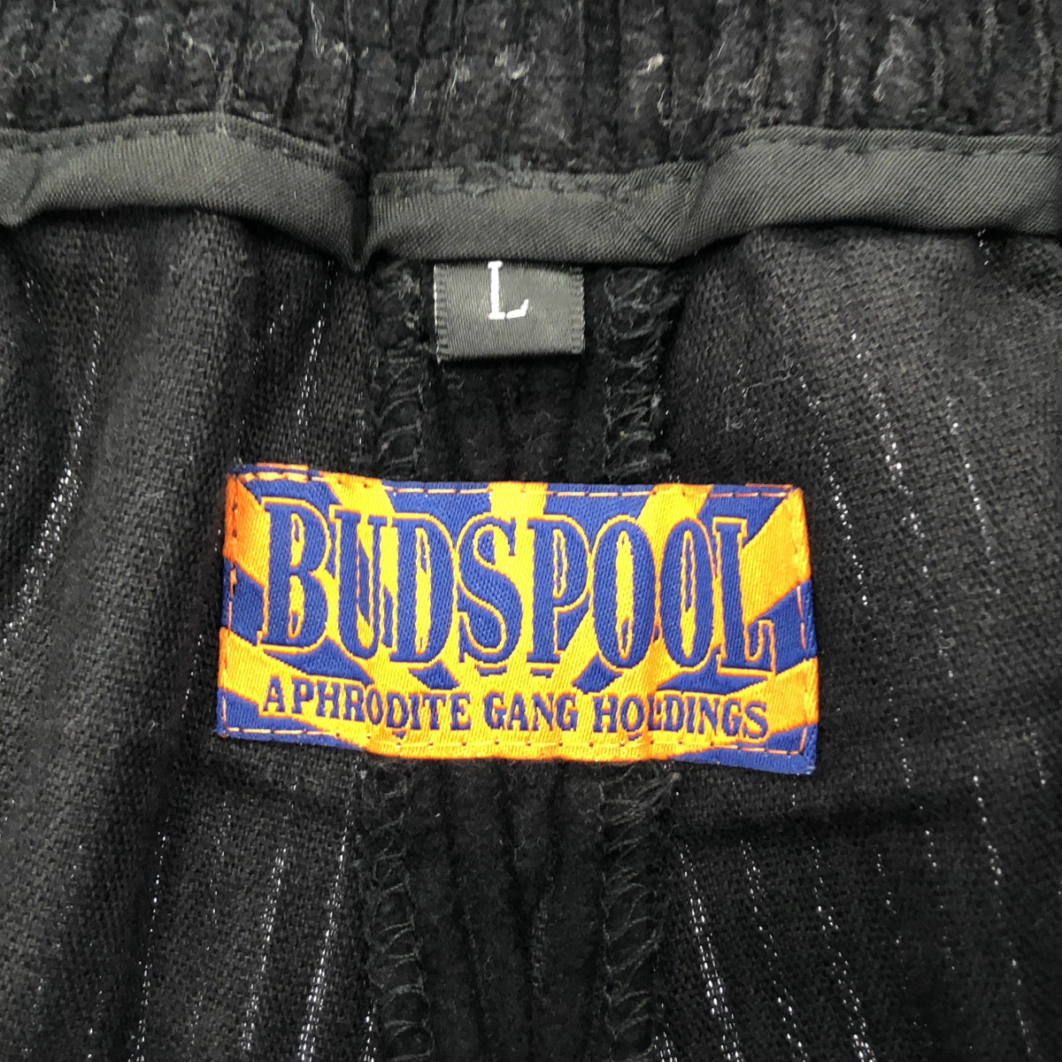 BUDSPOOL バッズプール 【×APHRODITE GANG】ブラック コーデュロイ ワイドパンツ ボトムス