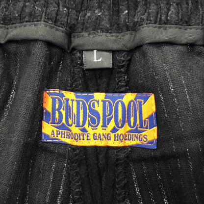 BUDSPOOL バッズプール 【×APHRODITE GANG】ブラック コーデュロイ ワイドパンツ ボトムス