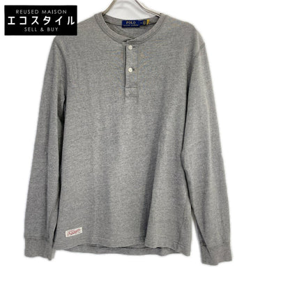 POLObyRalphLauren ポロラルフローレン 霜降りグレー ジャージーヘンリーシャツ L/Sプルオーバー トップス