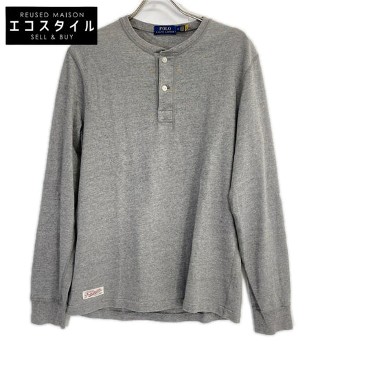 POLObyRalphLauren ポロラルフローレン 霜降りグレー ジャージーヘンリーシャツ L/Sプルオーバー トップス