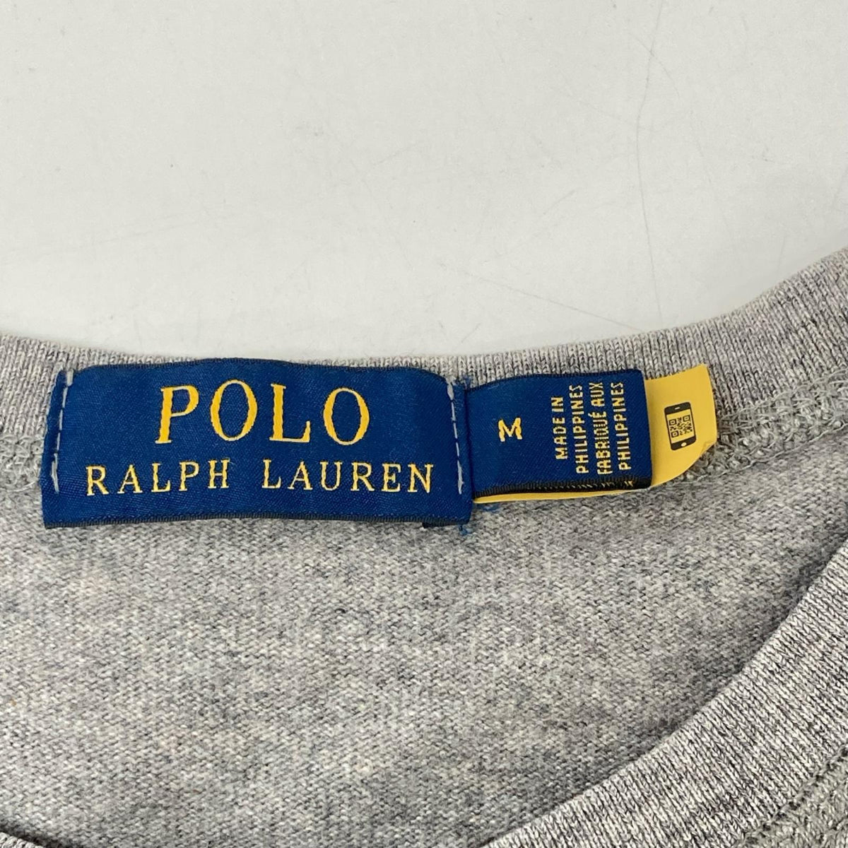 POLObyRalphLauren ポロラルフローレン 霜降りグレー ジャージーヘンリーシャツ L/Sプルオーバー トップス