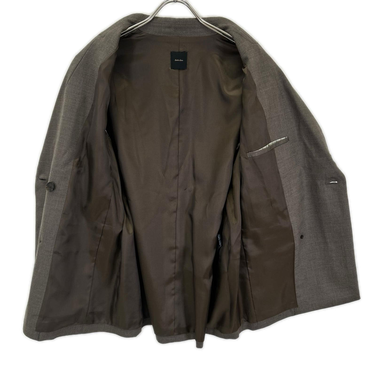 Spick&Span スピック＆スパン ブラウン ダブルクロスピークドラペル ジャケット ジャケット