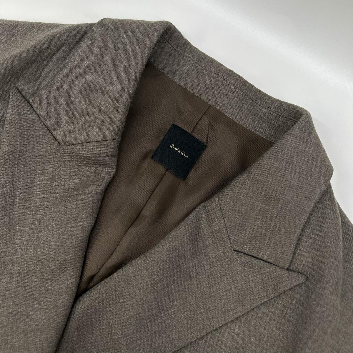 Spick&Span スピック＆スパン ブラウン ダブルクロスピークドラペル ジャケット ジャケット