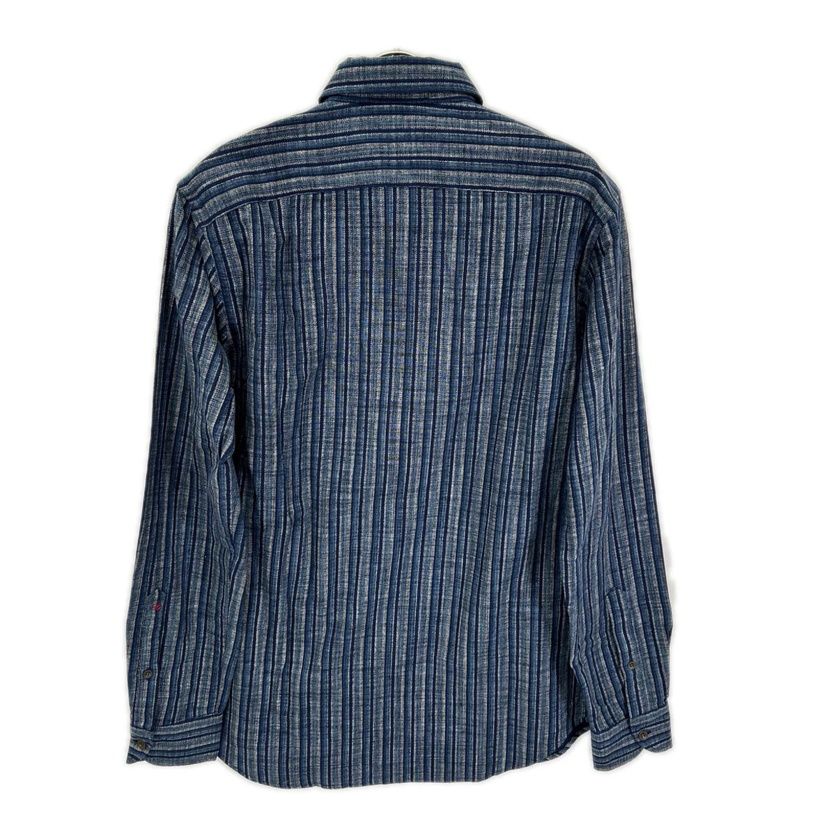 GLANSHIRT グランシャツ 5XGA00 G6681 ブルー コットン ストライプ長袖シャツ トップス