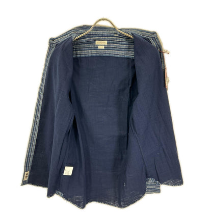 GLANSHIRT グランシャツ 5XGA00 G6681 ブルー コットン ストライプ長袖シャツ トップス