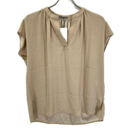 theory luxe セオリーリュクス 03-5208246 25SS ベージュ FLOW LITZY BLOUSE フレンチスリーブブラウス トップス