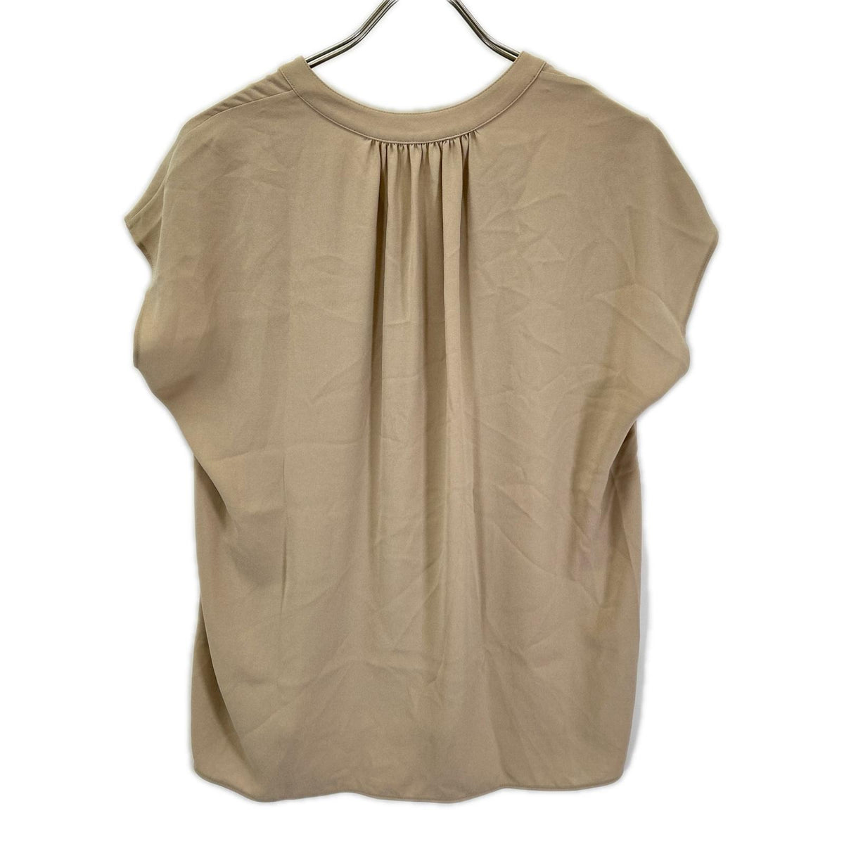 theory luxe セオリーリュクス 03-5208246 25SS ベージュ FLOW LITZY BLOUSE フレンチスリーブブラウス トップス