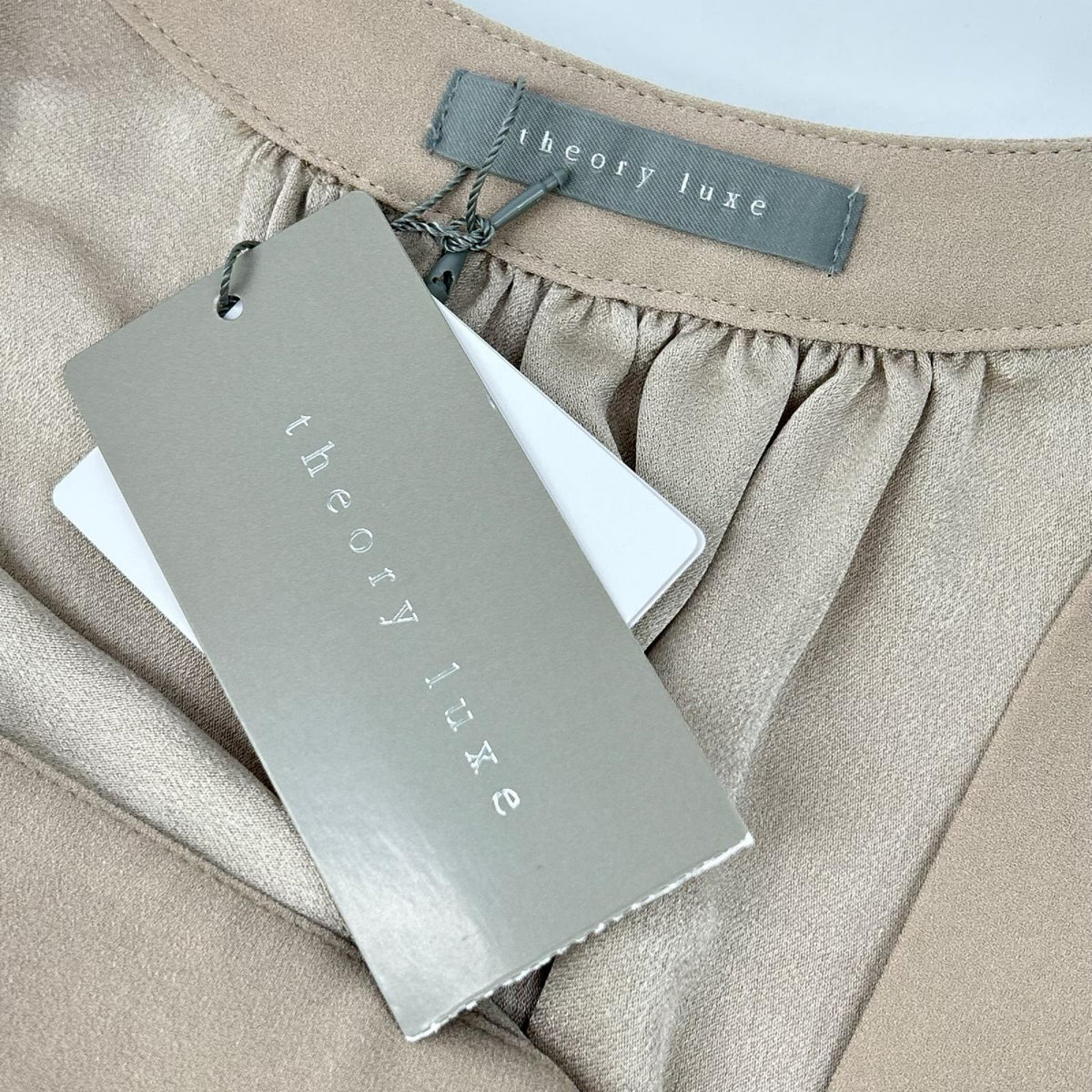 theory luxe セオリーリュクス 03-5208246 25SS ベージュ FLOW LITZY BLOUSE フレンチスリーブブラウス トップス