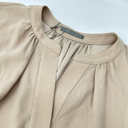 theory luxe セオリーリュクス 03-5208246 25SS ベージュ FLOW LITZY BLOUSE フレンチスリーブブラウス トップス