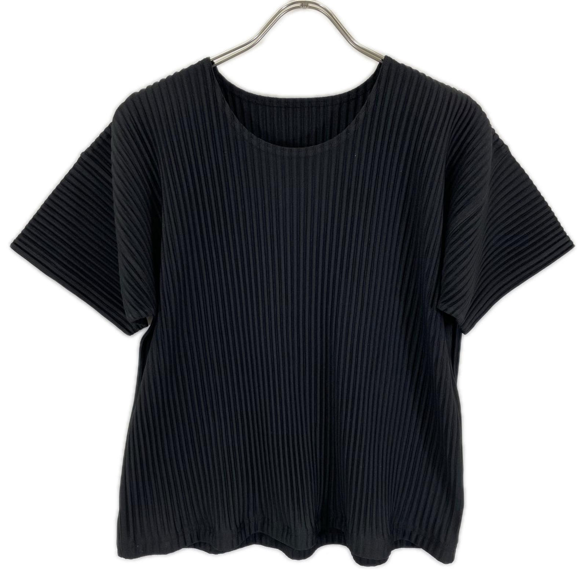 HOMME PLISSE ISSEY MIYAKE オムプリッセ イッセイミヤケ HP55JK020 ブラック プリーツクルーネックTシャツ トップス