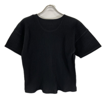 HOMME PLISSE ISSEY MIYAKE オムプリッセ イッセイミヤケ HP55JK020 ブラック プリーツクルーネックTシャツ トップス