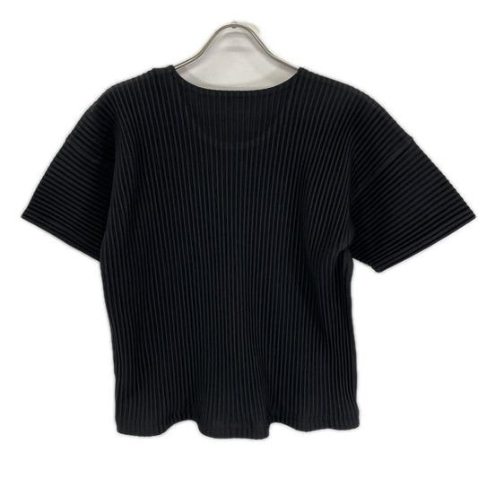 HOMME PLISSE ISSEY MIYAKE オムプリッセ イッセイミヤケ HP55JK020 ブラック プリーツクルーネックTシャツ トップス