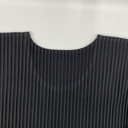 HOMME PLISSE ISSEY MIYAKE オムプリッセ イッセイミヤケ HP55JK020 ブラック プリーツクルーネックTシャツ トップス